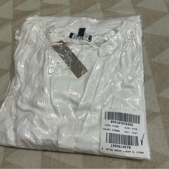 J crew Petite Cabana dress in linen white - Picture 4 of 4